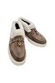Real Leather Beige Suede and Fur Comfortable and Light Daily Women's Boots - 7