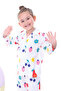 Girl's Flower and Fruit Print Button-Down Collar Cotton Ultra Soft Long Sleeve Pajama Set - 4