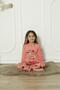 New Season 100% Cotton Girl's Waiter Long Sleeve Fruit Figured Combed Cotton Pajamas Set 6072 - 2