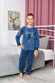 New Season Autumn/Winter Boys' Skate Patterned Fleece Pajamas Set 4515 - 2