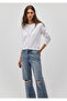 Hooded Zippered White Sweatshirt 1610730-620