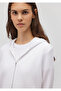 Hooded Zippered White Sweatshirt 1610730-620 - 5