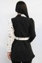 Fashion Stripe Jacket Model Blouse Black - 2