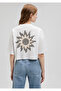 White Crop T-Shirt - Back Print, Short Cut1612318-70057 - 4