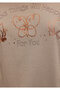 Butterfly Printed Beige T-Shirt Slim Fit / Slim Fit1612407-70364 - 6