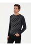 Anthracite Slim Fit 100% Cotton Crew Neck Knitwear Sweater 50234971-Vr006