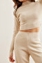 Women's Stone Top Fingered Sweater Bottom Trousers Knitwear Set Tkm- 19000313 - 5