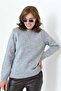 Women's Bead Embroidered Sweater Gray 20741 - 3