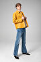Sydney Men's Jumbo Sports Genuine Leather Jacket Yellow - 2