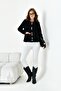 Women's Button Detailed Beard Cardigan Black 20843
