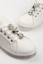 Women's Jewelled Lace-Up Sneakers - 3