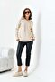 Women's Hooded Sweater Beige 20753 - 3