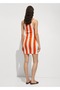 Striped Rib Curly Knitwear Dress - 4