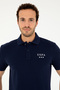 Men's Regular Fit Polo Neck Navy Blue T-Shirt 50288504-Vr033 - 2