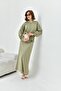 Women's Gathered Jacket and Skirt Suit Çağla 30725 - 3