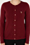 Women's Claret Red Basic Knitwear Cardigan 50288991 -Vr014 - 6