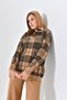 Women's Zipper Hood Detail Double Suit Biscuit 21-6038 - 6