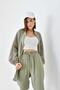 Women's Mesh Detailed Suit Khaki 30709 - 6