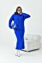 Women's Glitter Detailed Double Suit Cobalt Blue 20731 - 4