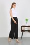 Fashion Line Women's Wrinkled Fabric Light-Flexible Trousers 210074 Black - 4