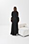Women's Flower Pattern Detailed Skirted Set Black 20125 - 7