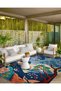 Paris Collection Pastel Themed Mountain Trees Bird and Flower Patterned Modern Decorative Carpet 65 - 3