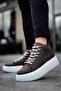 Le10 Lace-Up Men's High White Sole Brown Sports Boots - 3