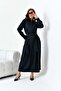 Women's skirted glossy set black 30870