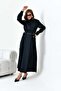 Women's skirted glossy set black 30870 - 2