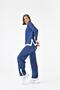 Women's Stripe Detailed Double Suit Indigo 20631 - 6