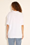 Men's Oversize Fit Crew Neck White T-Shirt 50289283-Vr013 - 4