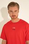 Men's Comfort Fit Crew Neck Red T-Shirt 50289221-Vr030 - 3