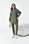 Women's Comfortable Fit Stone Set Khaki 30938 - 4