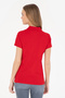 Women's Red Basic Polo Neck T-Shirt 50289361-Vr171 - 5