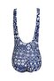Beria Women's Large Size Cuped White Blue Patterned Swimsuit - 2