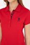 Women's Red Basic Polo Neck T-Shirt 50289361-Vr171 - 7
