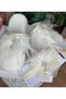 Stoned Mother Baby Bandana Brooch Feathered Bride Maternity Crown Slippers Set Women's Crown Slippers White - 4
