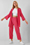 Pink Kimono Trousers Knitted Set