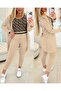 Women's Long-Sleeve Crepe Three-Piece Set