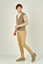 Men's Pocket Detailed V-Neck Wool Cardigan 4490 Beige - 2