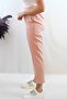 Fashionable Stripe Button Accessory High Waist Trousers Powder - 2