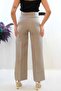 Fashionable Striped Belted Trousers Gray - 3