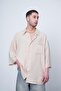Cream Basic Half Sleeve 1B Ch Oversize Shirt