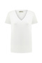 Women's White V-Neck Short Sleeve T-Shirt