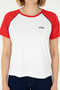 Women's Red Crew Neck T-Shirt 50294759-Vr030 - 6