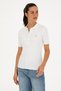 Women's Ecru Polo Neck T-Shirt 50296156-Vr019