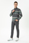 Men's Slim Fit Anthracite Canvas Trousers 50275828-Vr006