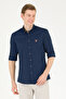 Men's Navy Blue Long Sleeve Basic Shirt 50263099 -Vr033 - 4