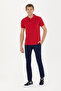 Men's Red Basic Polo Neck T-Shirt 50263238-Vr030 - 4