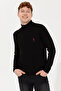 Men's Black Turtleneck Basic Knitwear Sweater 50253449 -Vr046 - 3
